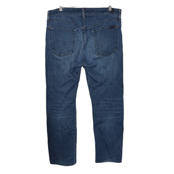 7 For All Mankind THE STRAIGHT Jeans Series 7 Denim Blue Size 34 Stretchy - Picture 2 of 11